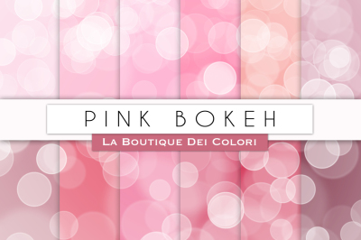 Pink Bokeh Digital Papers