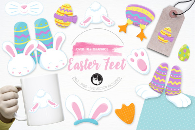 Easter Feet graphics and illustrations