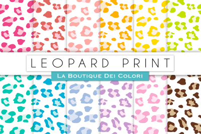 Rainbow Leopard Digital Papers