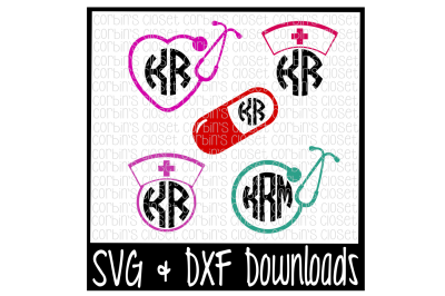Nurse SVG * Nurse Monogram SVG Cut File