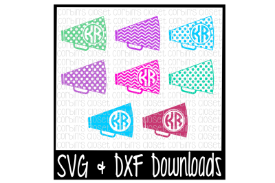 Cheer SVG * Cheer Monogram SVG * Megaphone Cut File