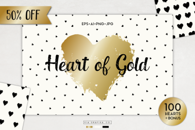 50% Off Heart of Gold Graphics Set