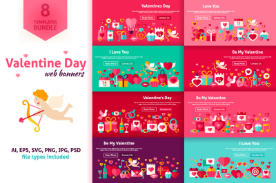Valentine's Day Website Banners