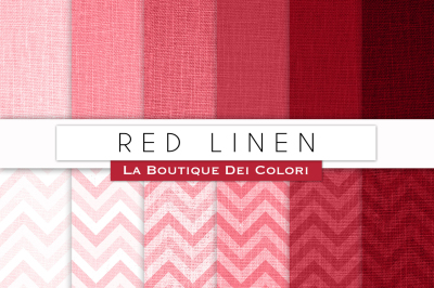 Red Linen Digital Papers