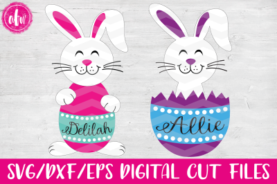 Easter Bunny Egg - SVG, DXF, EPS Cut File