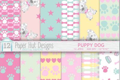 Puppy Dog Seamless Digital Papers