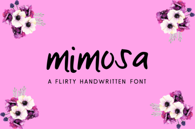 Mimosa | Flirty Handwritten Font - TTF & SVG