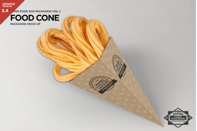 Cone Box Packaging Mock Up