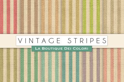 Vintage Stripes Burlap Digital Paper