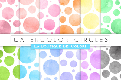 Watercolour Circles Digital Papers