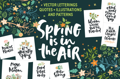 Spring! Letterings+graphics+patterns
