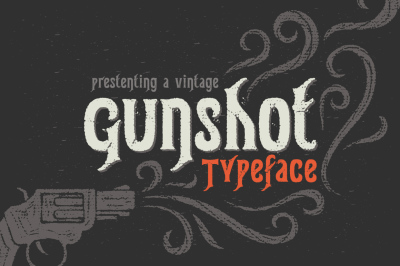 Gunshot typeface