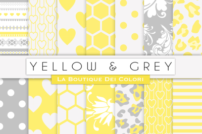 Yellow and Grey Digital Papers