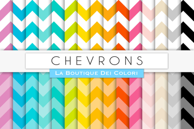 Rainbow Chevron Digital Papers