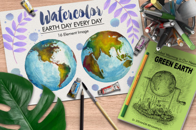 Watercolor Earth