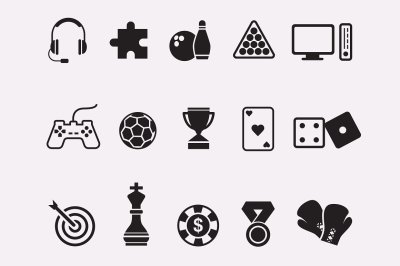 30 School and Game Icons