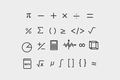 25 Math Symbol Icons