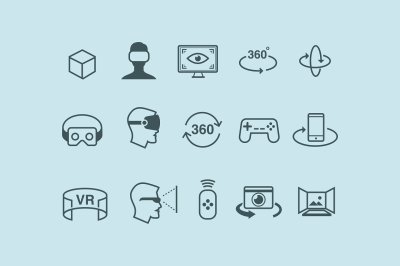 15 VR & 3D Icons
