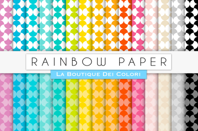 Rainbow Geometric Digital Papers