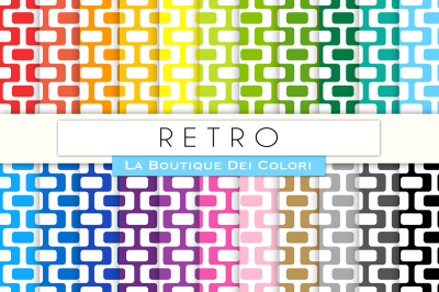 Rainbow Retro Digital Papers