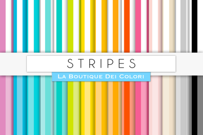 Rainbow Stripes Digital Papers