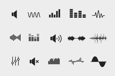 15 Sound Wave Icons