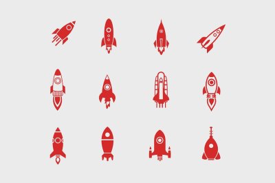 12 Rocket Icons
