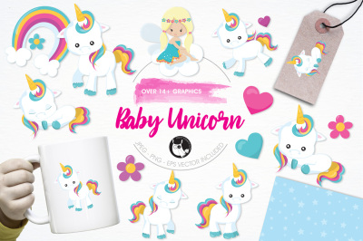 Baby Unicorn graphics and illustrations