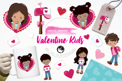 Valentine Kids graphics and illustrations 