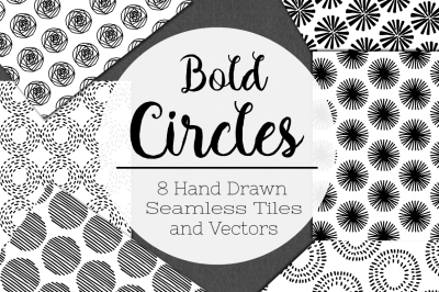 Bold Circles Seamless Patterns