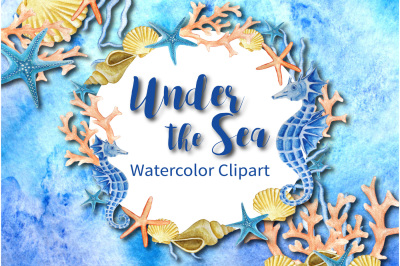 Under the Sea Watercolor Clipart