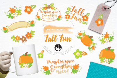 Fall Fun graphics and illustrations