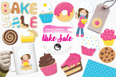 Bake Sale graphics and illustrations