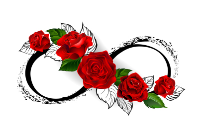 Infinity Symbol with Red Roses &28; Tattoo &29;