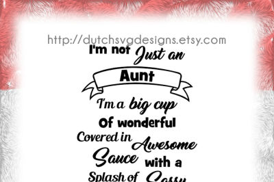 Text cutting file Aunt, in Jpg Png SVG EPS DXF, for Cricut & Silhouette curio cameo portrait, quote, crazy, aunty, vector, diy