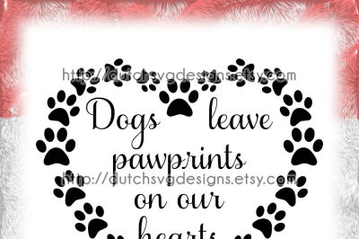 Text cutting file Dogs in paw heart, in Jpg Png SVG EPS DXF, for Cricut & Silhouette cameo curio portrait, plotter, quote, dog, pawprint