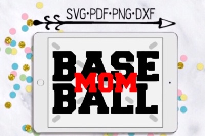 Baseball Mom Knockout Cutting Design 