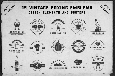 15 Boxing Emblems