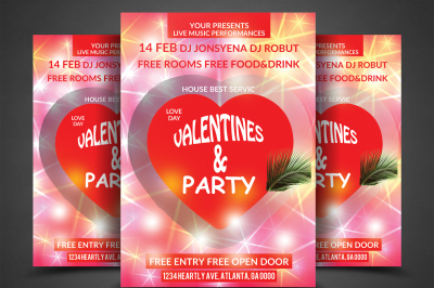 Valentines & Party Flyer