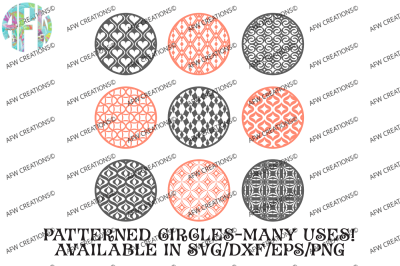 Pattern Circles #2 - SVG, DXF, EPS Digital Cut Files