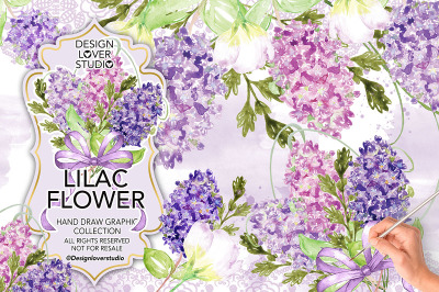Watercolor Lilac design