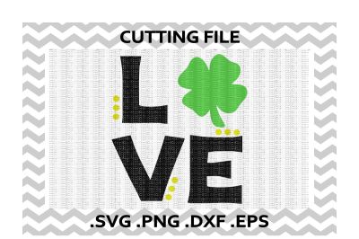 Love Clover Svg, Dxf, Eps, Png, Cutting Files for Cameo/ Cricut & More
