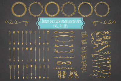 Hand Drawn Design Elements Ai Eps Png