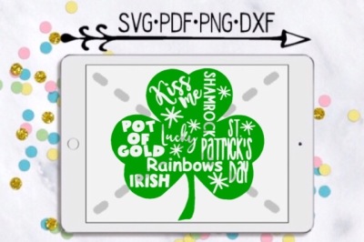 St. Patrick's Day Word Art Cutting Design