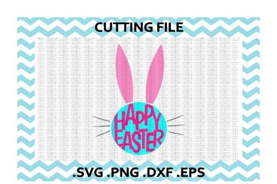 Happy Easter Bunny Ears Cutting/ Printing files