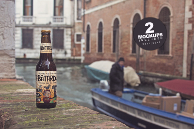 Venetian Canal Duo | Beer Mockup