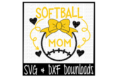 Softball Mom SVG * Softball Mom Cut File