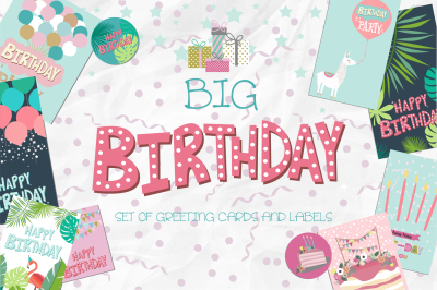 Happy Birthday cards and labels