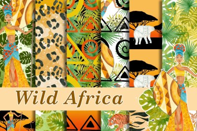 Wild Africa digital paper pack