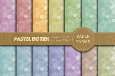 Pastel bokeh digital paper 